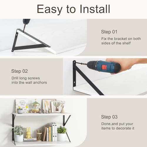 36"W x 10"D Floating Shelves (2 Count)