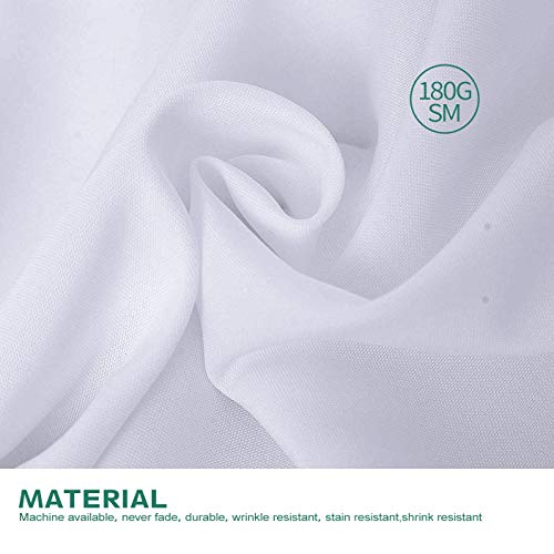 70 Inch White Tablecloths for Round Tables