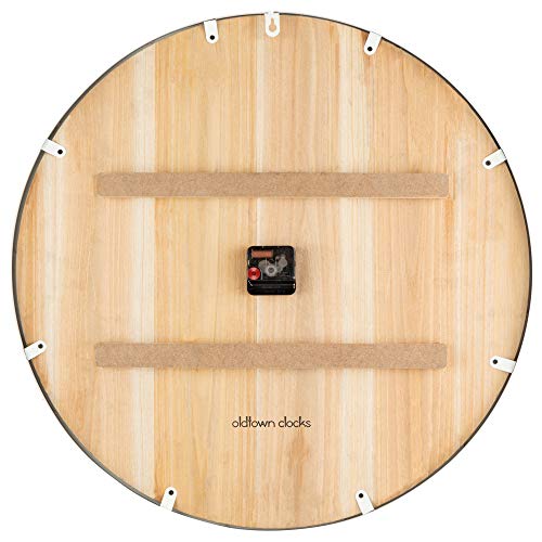 Oldtown Farmhouse Metal & Solid Wood Noiseless Wall Clock