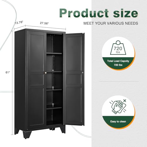 Black Storage Cabinet with Feets