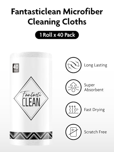 Microfiber Cleaning Cloth Roll (40 Count)