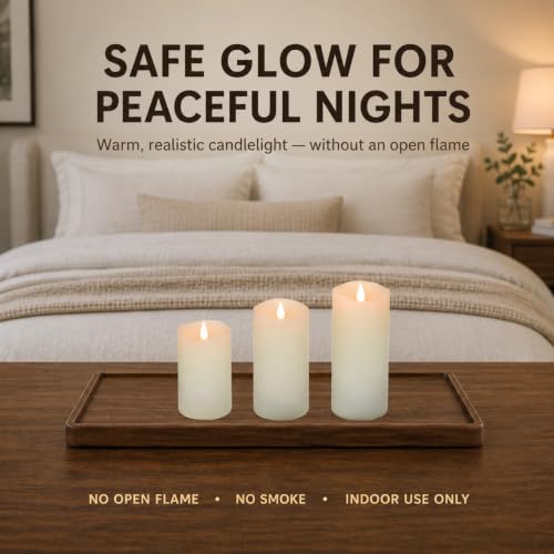 Tall Flameless Candles with Timer