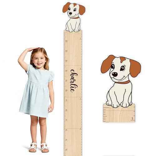 Custom Name Wood Height Chart for Kids Wall Measurement