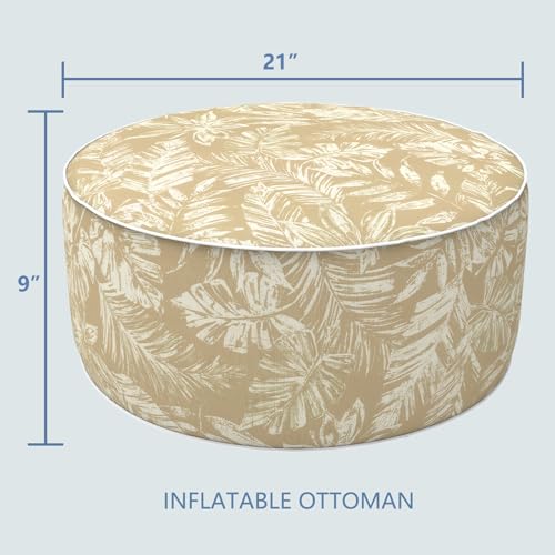 Inflatable Stool Ottoman Footrest with Handle