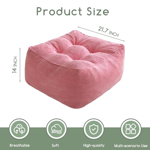 Square Stuffed Pouf Ottoman