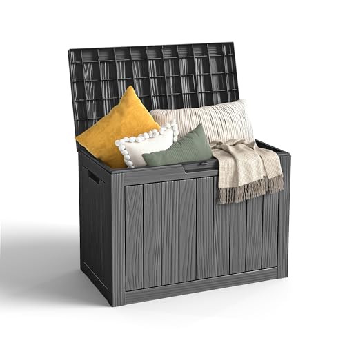 45 Gal Waterproof Outdoor Storage Box Lockable Deck Box