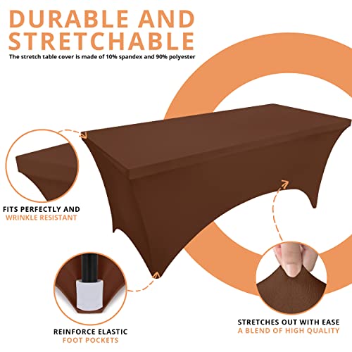 Spandex Table Cloth 2 Pack [6FT (2 Count)