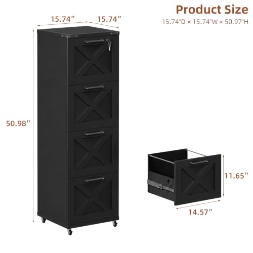 Office Filing Cabinet with 4 Drawers
