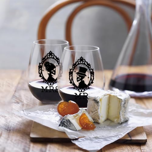 Skull Wine Glass 2 Piece with Gift Box
