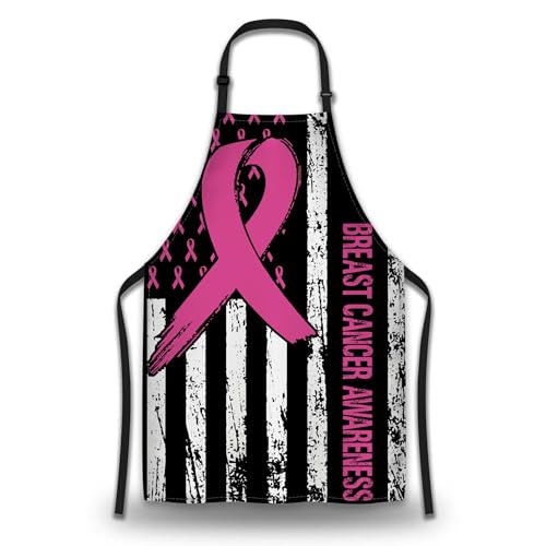 Cooking Apron for Women Breast Cancer Awareness Funny Aprons for Men for Kitchen Restaurant BBQ Painting Crafting Gardening 27”