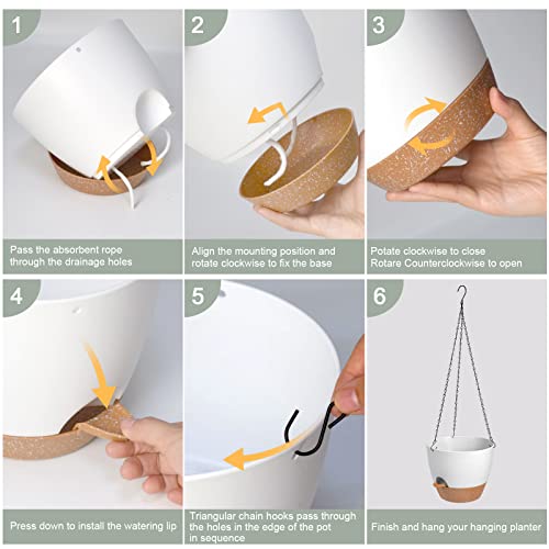 Hanging Planters for Indoor Outdoor Plants (2 Count)