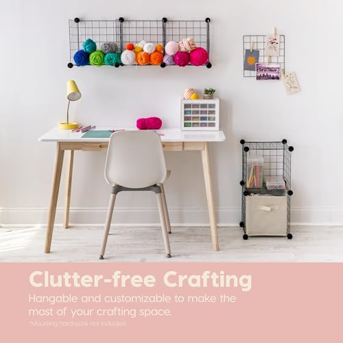6 Cube Modular Wire Cube Storage Organizer
