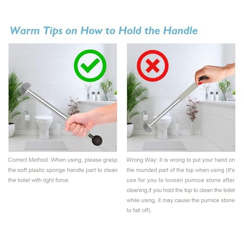 Pumice Stone Toilet Bowl Cleaner for Hard Water Ring & Stains