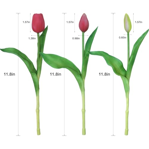 15pcs Artificial Tulips Flowers (15 Count)