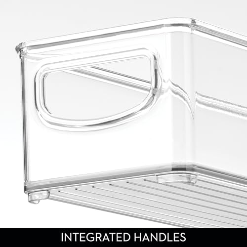 Slim Clear Plastic Storage Bin (2 Count)