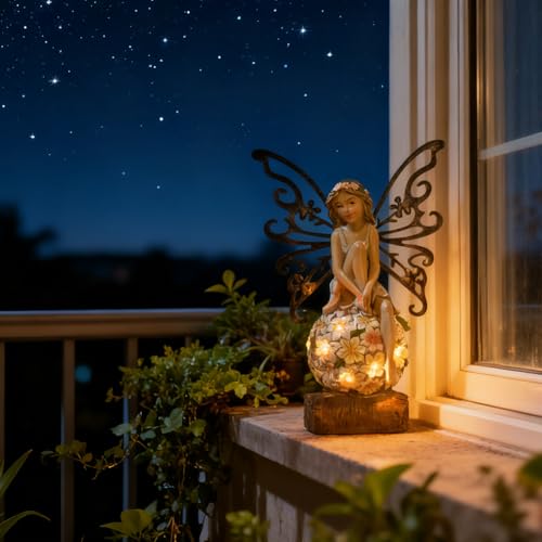 Solar Fairy Statue Garden Decor