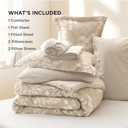 Floral Beige Comforter Set