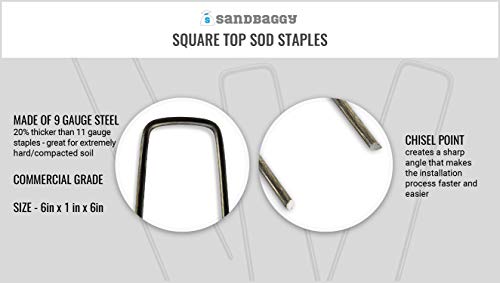 6 inch Landscape Sod Staples (500 Count)