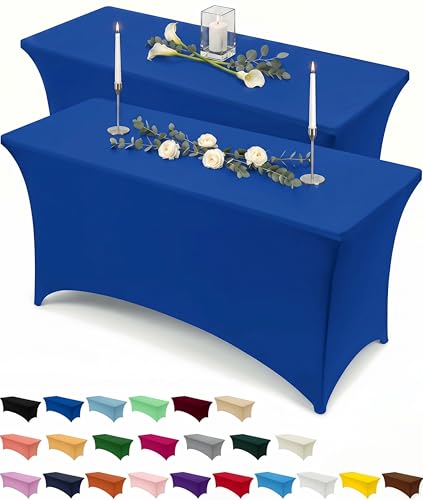 Spandex Table Cloth 2 Pack [8FT (2 Count)