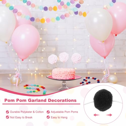 26Ft Pom Pom Garland Decorations