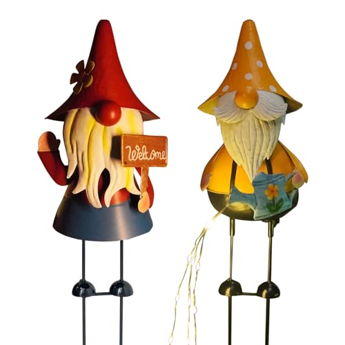Garden Gnome Statue with Solar Lights