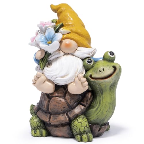 Spring Garden Gnome Decoration Flower Animal Ornaments Decor Gifts Spring Gnomes for Garden Decorations Summer Elf Figurine Gifts for Mom Outdoor Decor