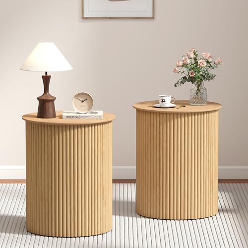 Fluted Round Side Table