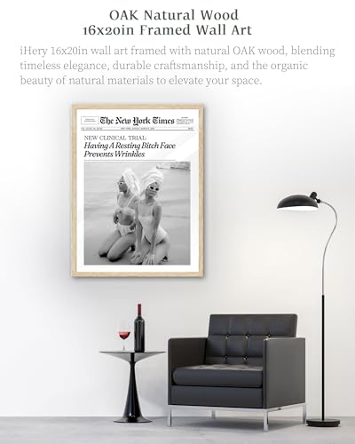 16x20in Funny Beach Girls Framed Newspaper Wall Art