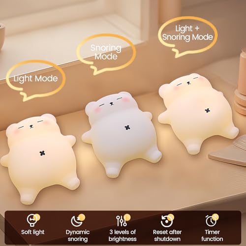 Sleepy Snoring Bear Night Light