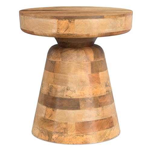 Robbie 16" Wide Solid Wood Rectangular End Table in Natural