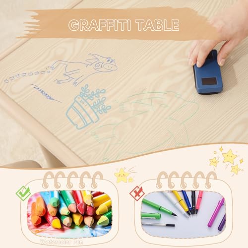 Height Adjustable Kids Table and Chairs
