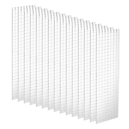 15 Sheet 7200 Pieces Self Adhesive Mirror Mosaic Tiles 5x5mm Small Square Mirror Tiles Sticker Disco Ball Stickers Mini Glass Tiles for DIY Craft Party Home Decoration (7200 Count)