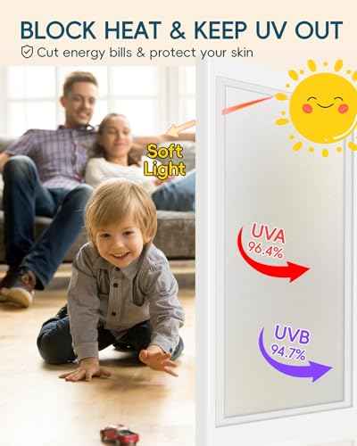 Frosted Glass Window Privacy Film Decorative with Tools