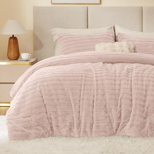 Faux Fur Queen Comforter Set