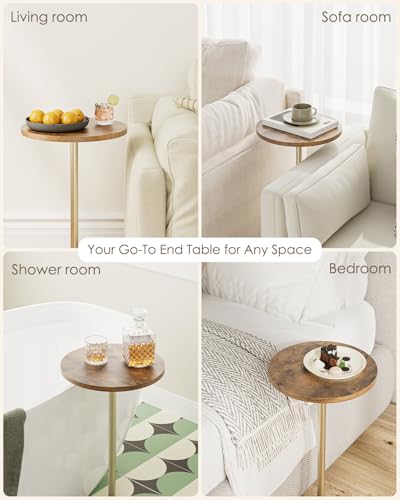 Drink Table Round Side Table for Small Spaces