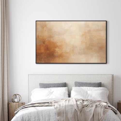 36"x60" Extra Large Framed Wall Art Beige Abstract Minimalist Neutral Illustration for Home Living Room Bedroom Decor