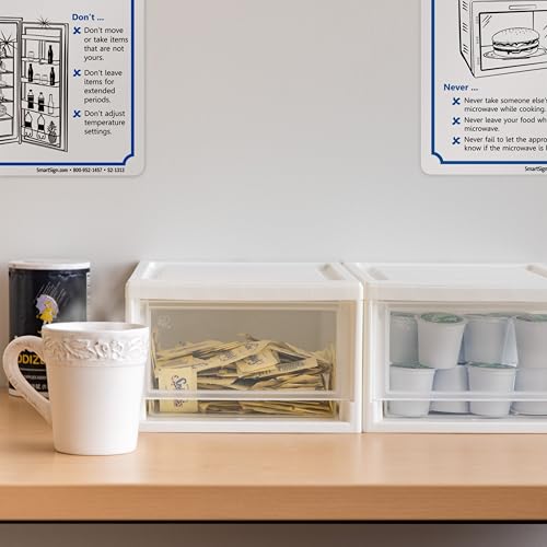 2-Pack, 6 Qt. Small Stacking Drawer Storage Organizer, White (2 Count)