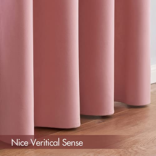 Pink Blackout Velvet Curtains Drapes 84 Inch Long 52"x84" Bedroom