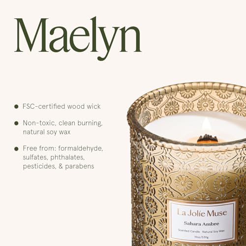 Sahara Amber Scented Candles for Home (19 Ounce)