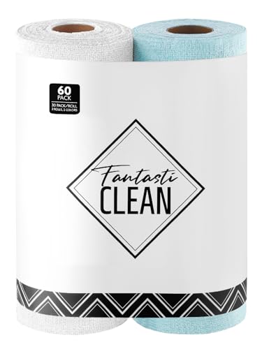 Microfiber Cleaning Cloth Roll (60 Count)