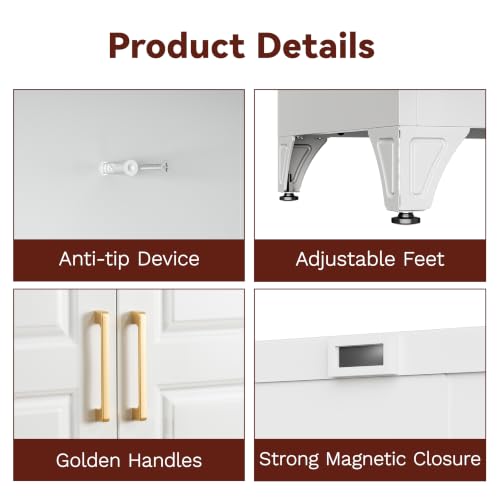 71" Tall Metal Wardrobe Closet