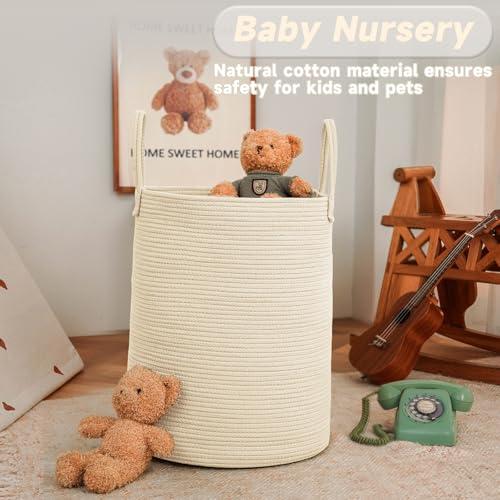 60L Cotton Rope Laundry Basket Hamper