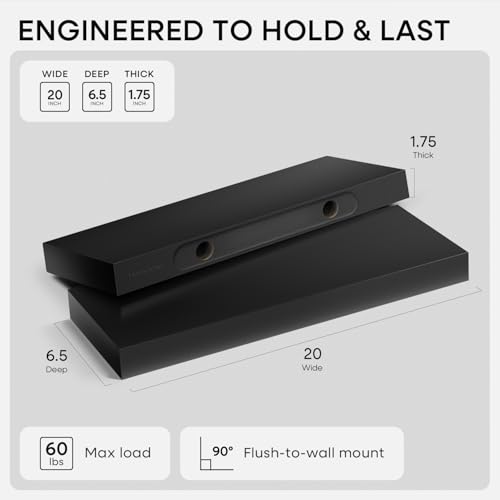 20 Inch Floating Shelves (4 Count)