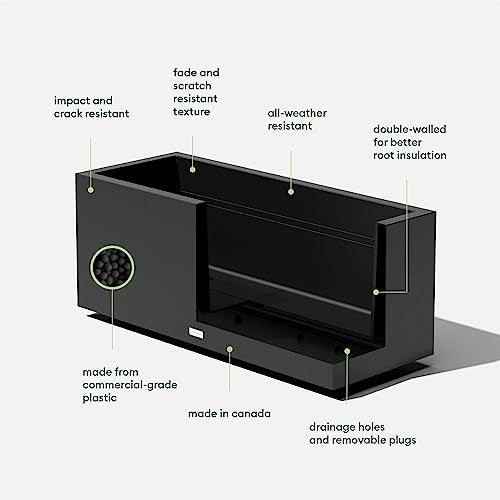 Block Series Long Box Planter (2 Count)