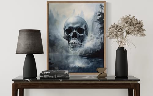 Foggy Skull Poster Art Print