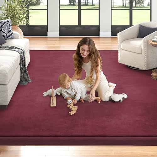 Baby Play Mat for Floor Nursery Muscle Mat Area Rug Playroom Rug 79"x138" Elastic Foam 1.3" Thick Crawling Mat for Babies