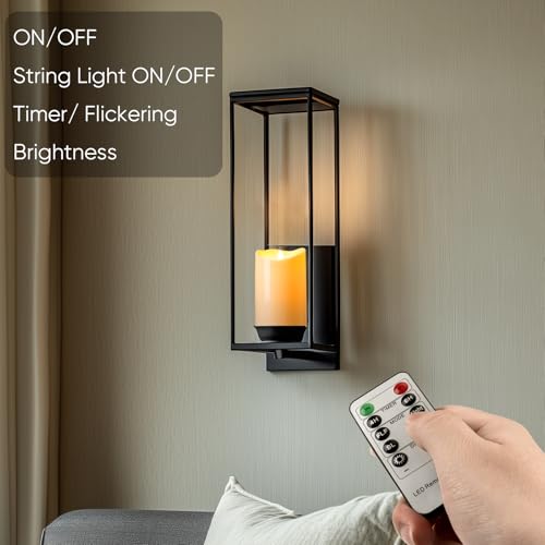 4"x6" Outdoor Waterproof Flameless Candles with Timers and Remote Control (2 Count)