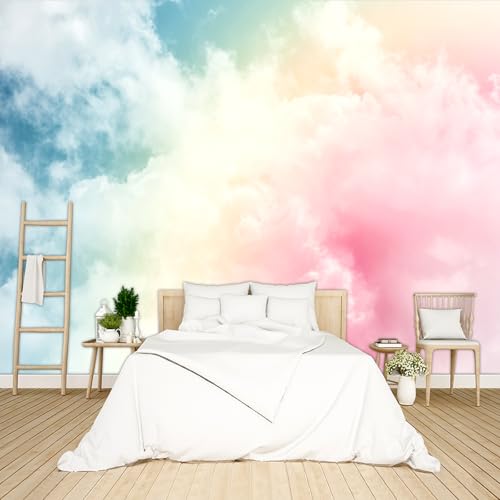 Colorful Cloud Wallpaper Peel and Stick wall Mural for Bedroom Living Room