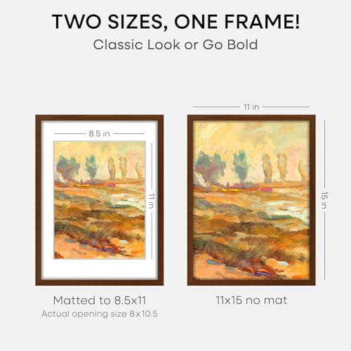 11x15 Brown Oak Picture Frame