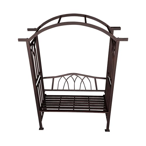 Bronze Aluminum Garden Arbor Arch with 2